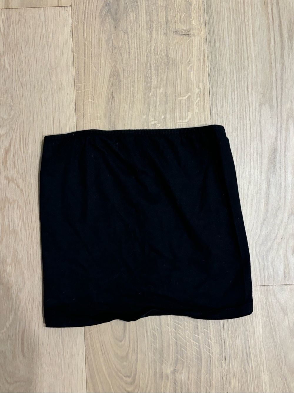 Motel Rocks Black Stretch Tube Top Cropped